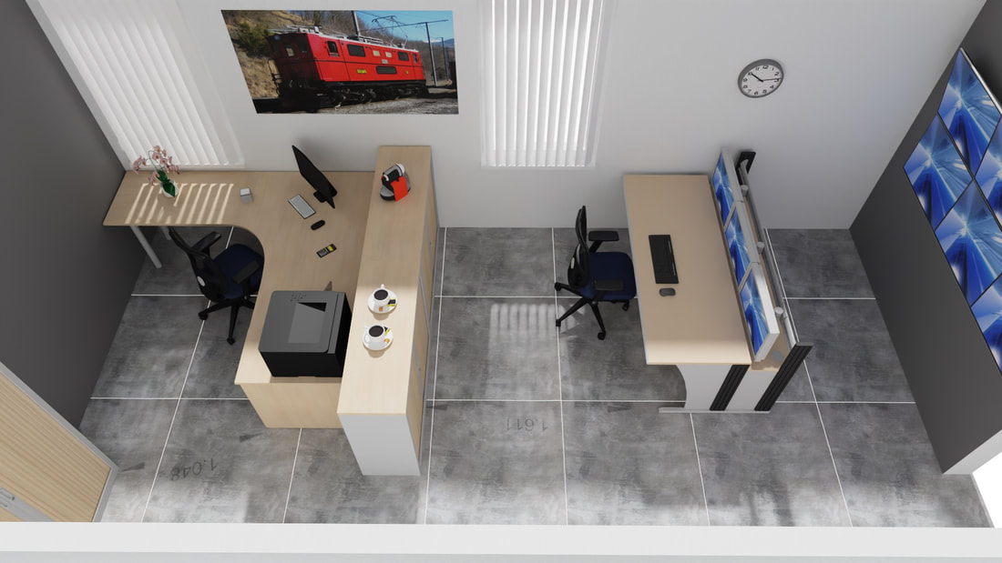 Projet 3D mobilier de bureau